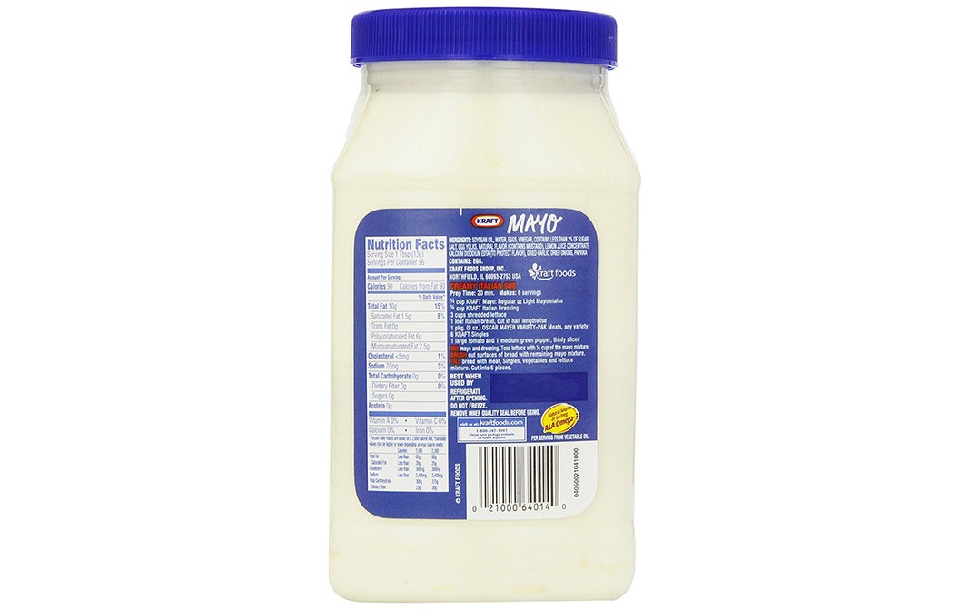 Kraft Mayo Real Mayonnaise   Plastic Jar  1.42 litre